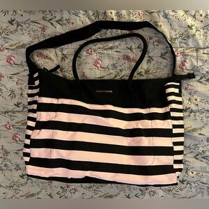 Victoria’s Secret PINK striped toe bag with matching zipper pouch
